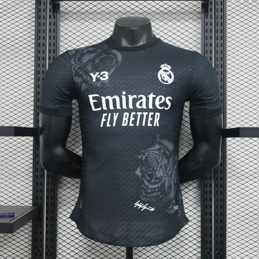 Maillot Maillot Real Madrid foot Y3 noir 2024 2025 face avant
