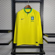 Maillot Maillot Brésil Domicile 2022/23 Coupe du Monde Manche Longue miniature