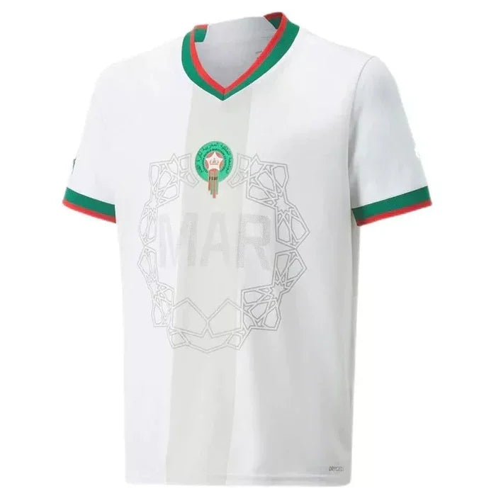 Maillot Maillot Maroc saison 2022 extérieur Coupe du Monde blanc face avant