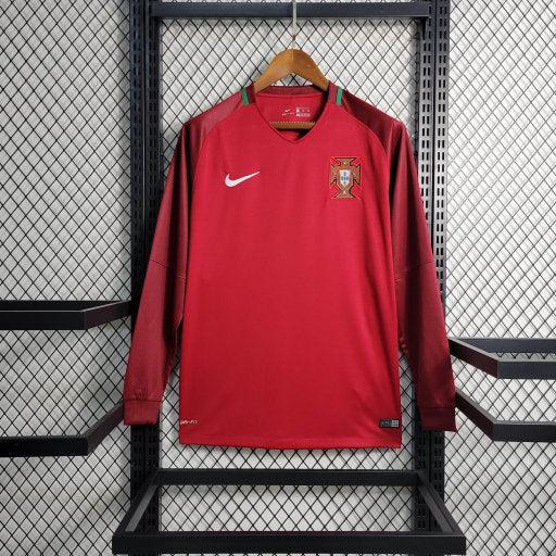 Maillot Maillot Portugal 2016 manches longues retro face avant