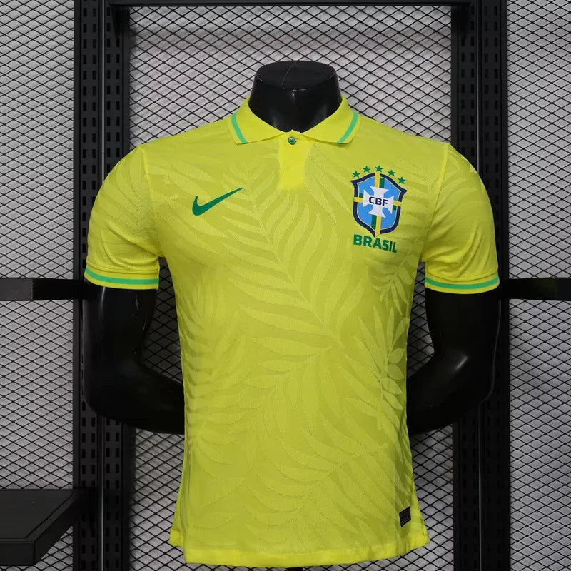 Maillot Maillot Brésil Concept Vert & Jaune 2025-26 face avant