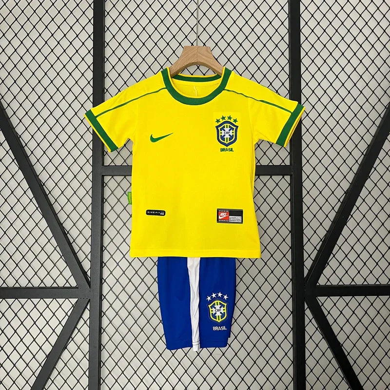 Maillot Kit Enfant Brésil Rétro 1998 face avant