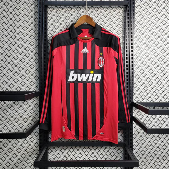 Maillot Maillot AC Milan Retro 2007 2008 Manche Longue face avant
