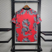 Maillot Maillot Foot Manchester United Retro 2019 2020 Japon Dragon miniature