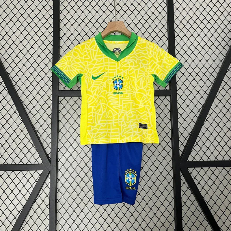 Maillot Kit Enfant Brésil 2024/2025 face avant