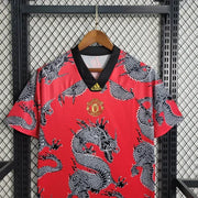 Maillot Maillot Foot Manchester United Retro 2019 2020 Japon Dragon miniature