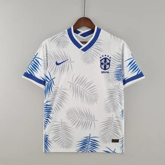Maillot Maillot Brésil saison 2022 édition spéciale blanc et bleu face avant