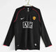 Maillot 07-08 Manchester United Exterieur Manches Longues