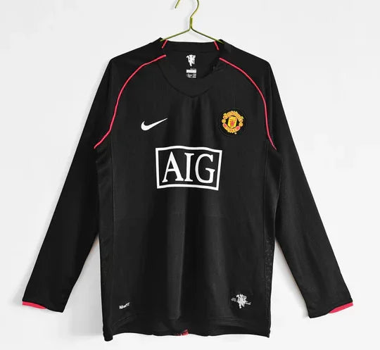 Maillot Maillot 07-08 Manchester United Exterieur Manches Longues face avant