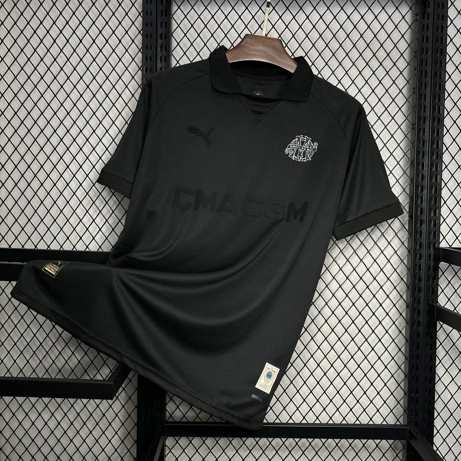 Maillot Maillot Olympique de Marseille foot 125 ans 2024 2025 OM noir face avant