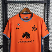 Maillot Maillot Inter Milan  Foot Third Orange 2023 2024 miniature